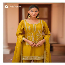 Mor-Bagh Mohini Silk Satin Embroidered Sharara Suit